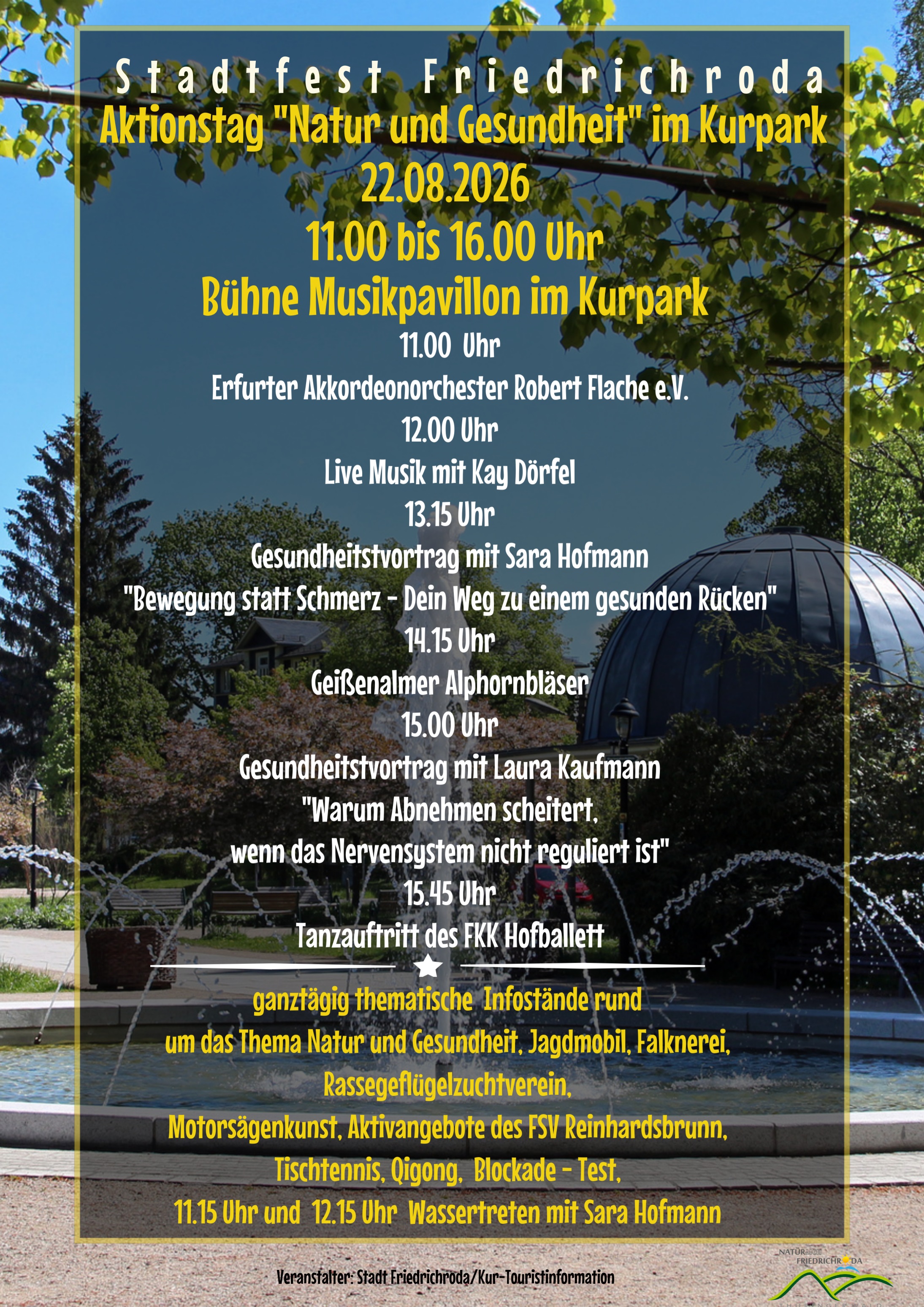 Bild zur Veranstaltung: Stadtfest "Natürlich Friedrichroda" Aktionstag zum Thema Gesundheit und Natur